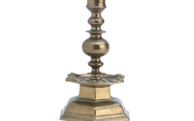 A large Danish bronze candlestick Early-Mid 17th Century