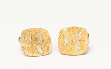 A pair of 18K gold cufflinks, Italy, 1950s/1960s.