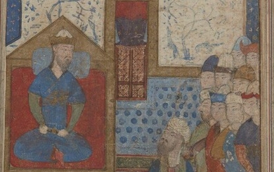 A plaintiff before a ruler, Timurid Iran, mid-15th century, gouache...