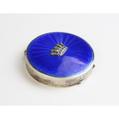 A silver and enamel compact, Turner & Simpson, Birmingham 19...