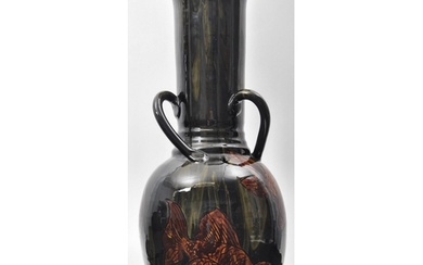 A vintage 20th century terracotta studio art pottery vase in...