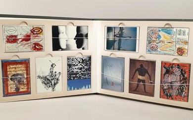 ALBUM in box "Le Coeur m'en dit...", postcards of contemporary...