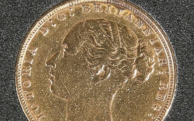 AN 1885 FULL SOVEREIGN, Melbourne Mint.