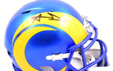 Aaron Donald Autographed Los Angeles Rams Speed Mini Helmet-Beckett W Hologram