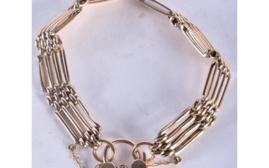 An Early 20th Century 15 Carat Gold Gate Bracelet by George ...