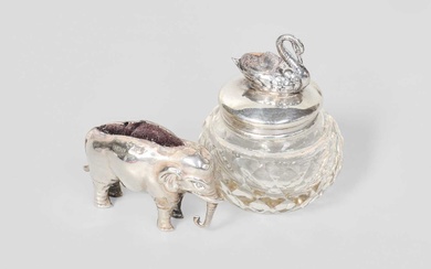 An Edward VII Silver-Mounted Cut-Glass Dressing-Table Jar, by Levi and...