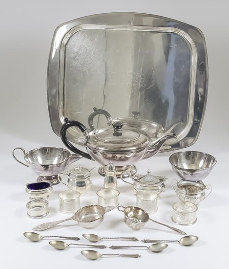 An Elizabeth II Silver Three Piece Tea Service, and...