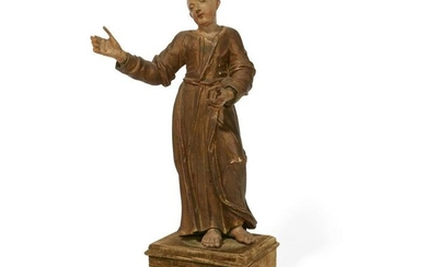 An Italian polychrome decorated model of a woman