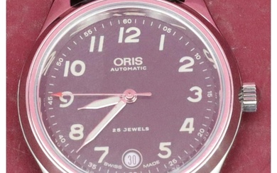 An Oris Gent's stainless steel automatic circular wristwatch...