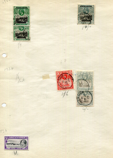 An early stamp collection (up to 1950) in five large lever arch files, including Great Britain, Brit
