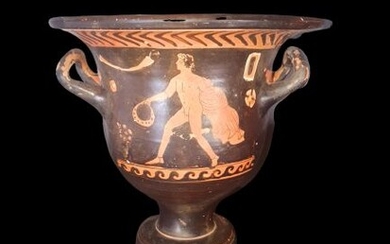 Ancient Greek Ceramic Bell krater with TL Test. Exhibited. - 24×25×24 cm - (1)