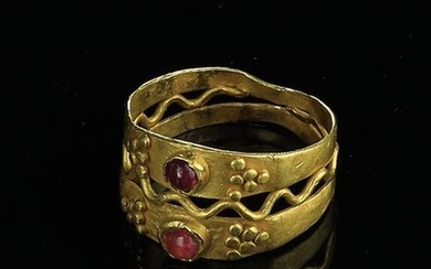 Ancient Roman Gold ROMAN DOUBLE GOLD RING - 1.5×1.3×1.5 cm - (1)