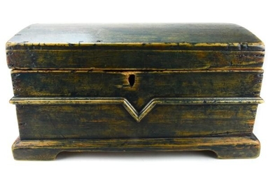 Antique 19th C Country American Miniature Trunk