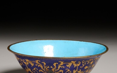 Antique Chinese Peking gilt enamel bowl