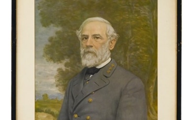 Antique Civil War Signed Engraving Gen. R. E. Lee