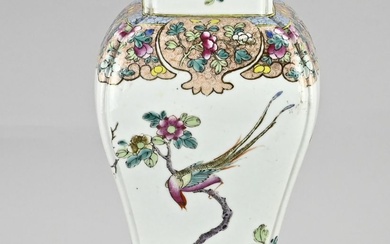 Antique Family Rose vase (lamp), H 33 cm.