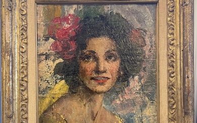 Antonio Mancini (1852 - 1930), "Portrait of a young girl"
