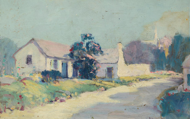 Arthur Dominique Rozaire (1879-1922) French Canadian Farm House, Morning Light...