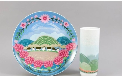Artist plate and vase, Ro