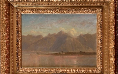 Attribué à Alfred CHAVANNES (1836-1894) L'embouchure du Rhône...