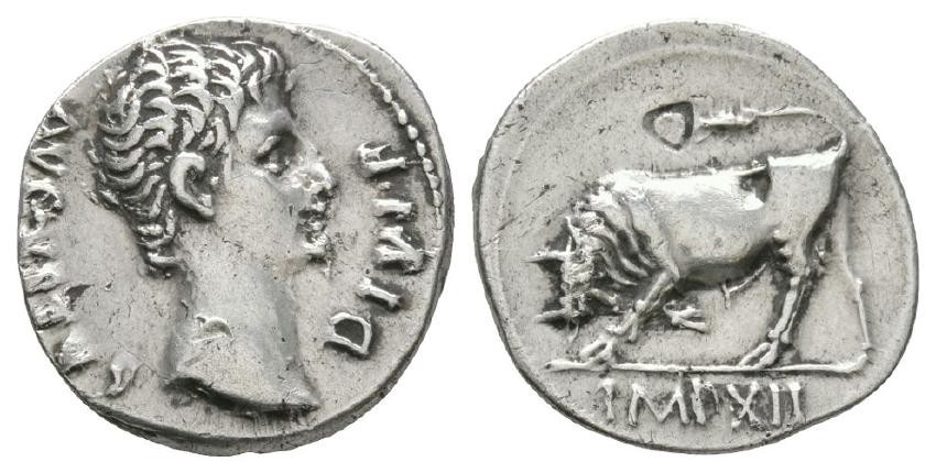 Augustus - Butting Bull Denarius