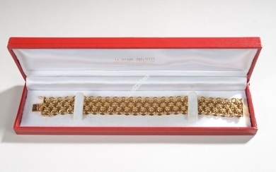 BRACELET ribbon in 18k gold with openwork articulated...