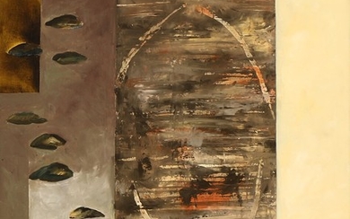 Bent Holstein: “Grey Tide VI”, 1996. Signed on the reverse. Oil on canvas. 70×56 cm.