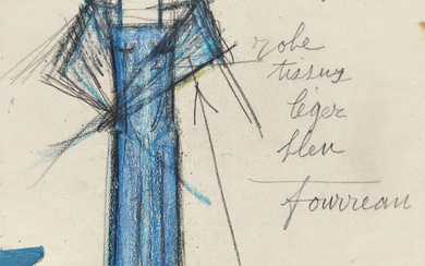 Bernard Buffet (1928-1999) Miss Mable, maquette de costume pour ''Patron''