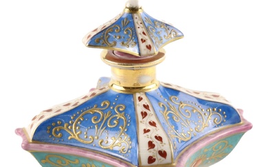Bouteille de parfum en porcelaine Boîte à bijoux stylee. Marque: JP (Jacob Petit). Width: 13.5cm,...