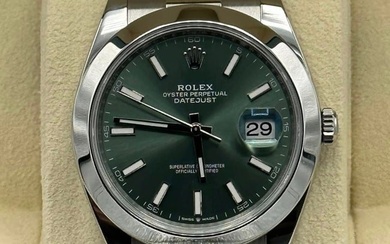 Brand New Rolex Ref 126300 41mm Green Dial Rolex Comes with Box & Papers