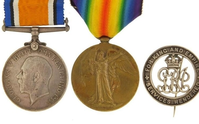 British military World War I pair and Services Rendered