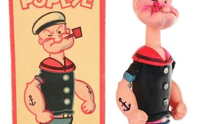 CELLULOID POPEYE WIND-UP HEAD UP AND DOWN WITH ORIGINAL