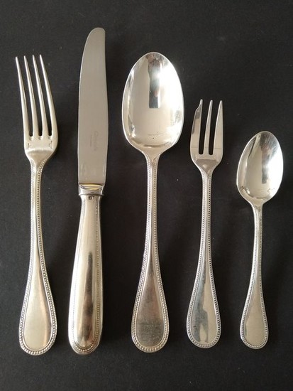 CHRISTOFLE - wonderful 28-piece, silver plated cutlery - Silver plated silver