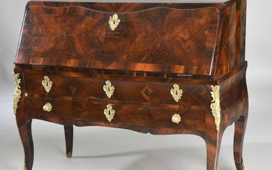 COMMODE SCRIBAN RÉGENCE all-sided inlaid rosewood veneer. It...