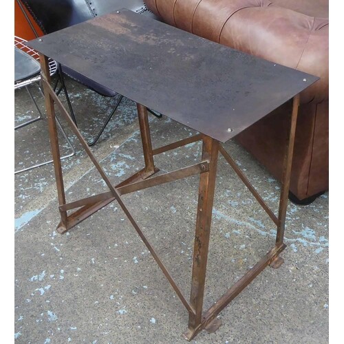 CONSOLE TABLE, metal mid 20th century Belgian industrial, 82...