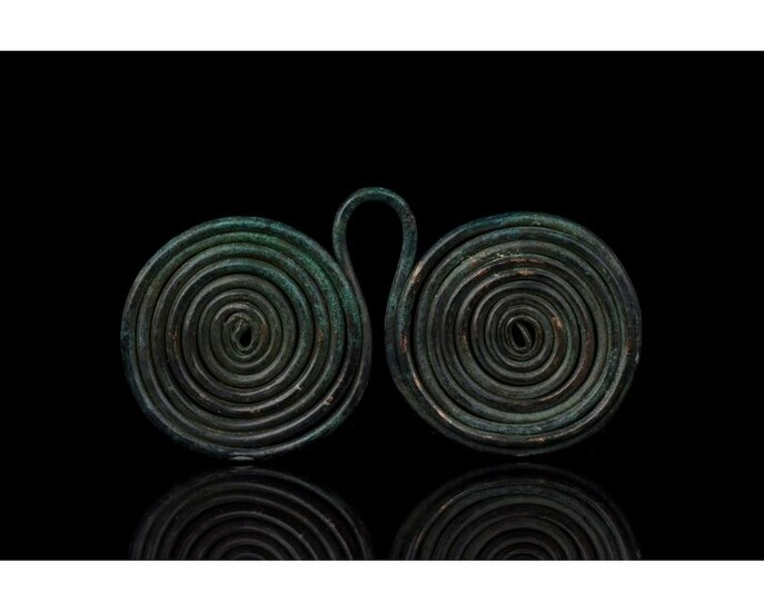 BRONZE AGE SPECTACLE COILED PENDANT