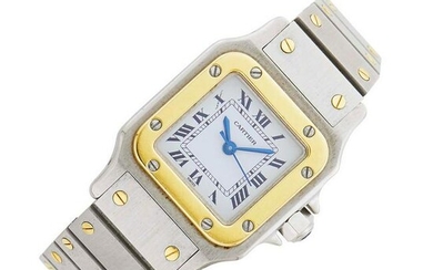 Cartier Lady's Stainless Steel and Gold 'Santos'