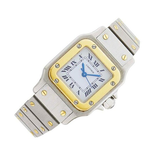 Cartier Lady's Stainless Steel and Gold 'Santos'