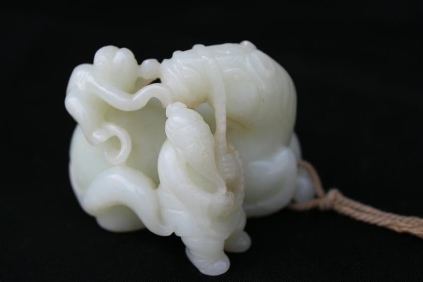 Carved Chinese Jade Figural Grouping