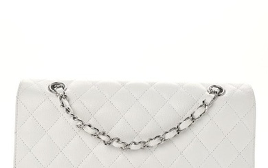 Chanel Caviar Quilted Medium Double Flap White