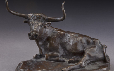 Charles Marion Russel "The Texas Steer" bronze.