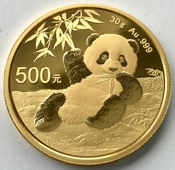 China - 500 Yuan 2020 - Panda - 30g - Gold