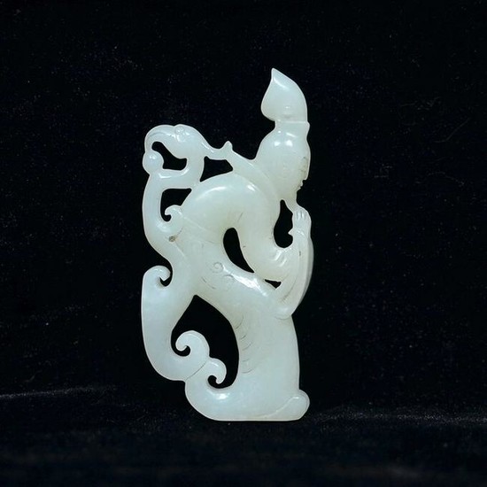 Chinese Hetian Jade Carved Figure