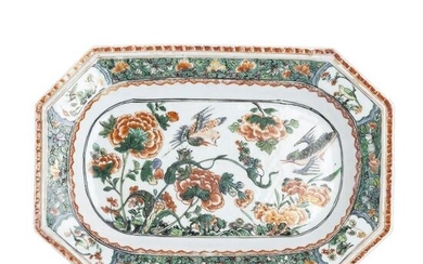 Chinese famille verte porcelain platter, Kangxi