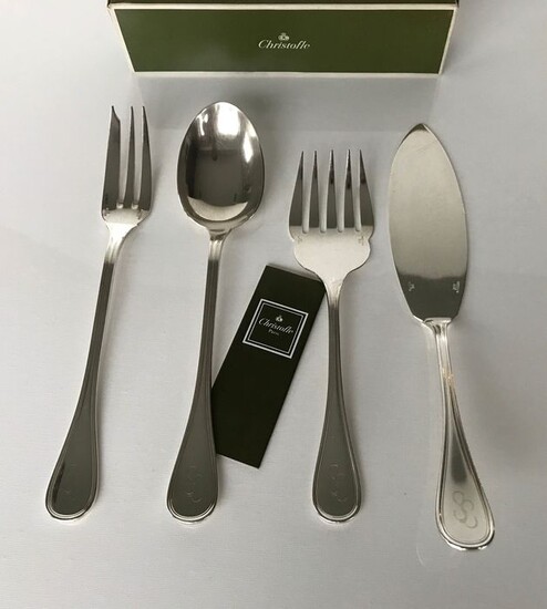 Christofle modèle Albi - Monogramme "SL" - Service cutlery - Silverplate