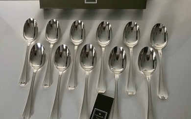 Christofle modèle Boréal - Soup spoons (11) - Silverplate