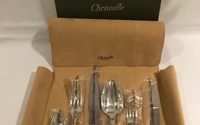 Christofle modèle Spatour- Set of cutlery set 7 - Silver plated