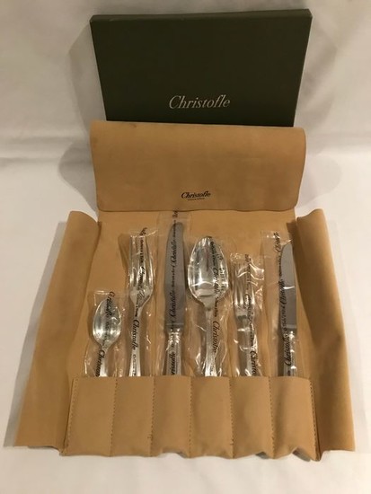 Christofle modèle Spatour- Set of cutlery set 7 - Silver plated