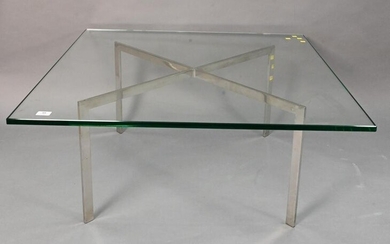 Chrome and Glass Top Coffee Tables