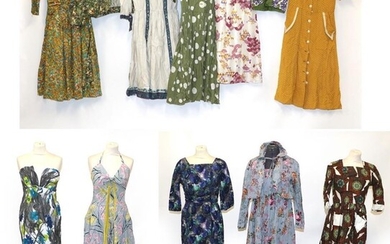 Circa 1950's and Later Mainly Printed Cotton Dresses and Skirts,...